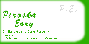 piroska eory business card